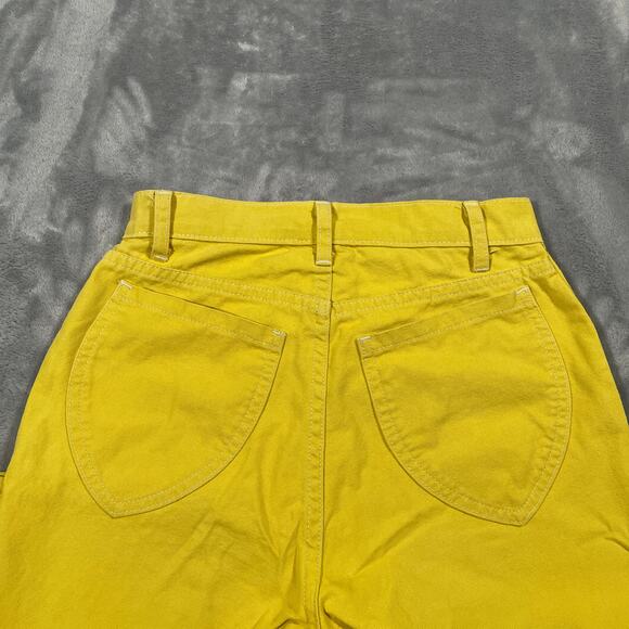 Lykke Wullf Perfected Ranch Pant 2 Yellow Patch Pockets Cotton Retro High Rise - Picture 8 of 15